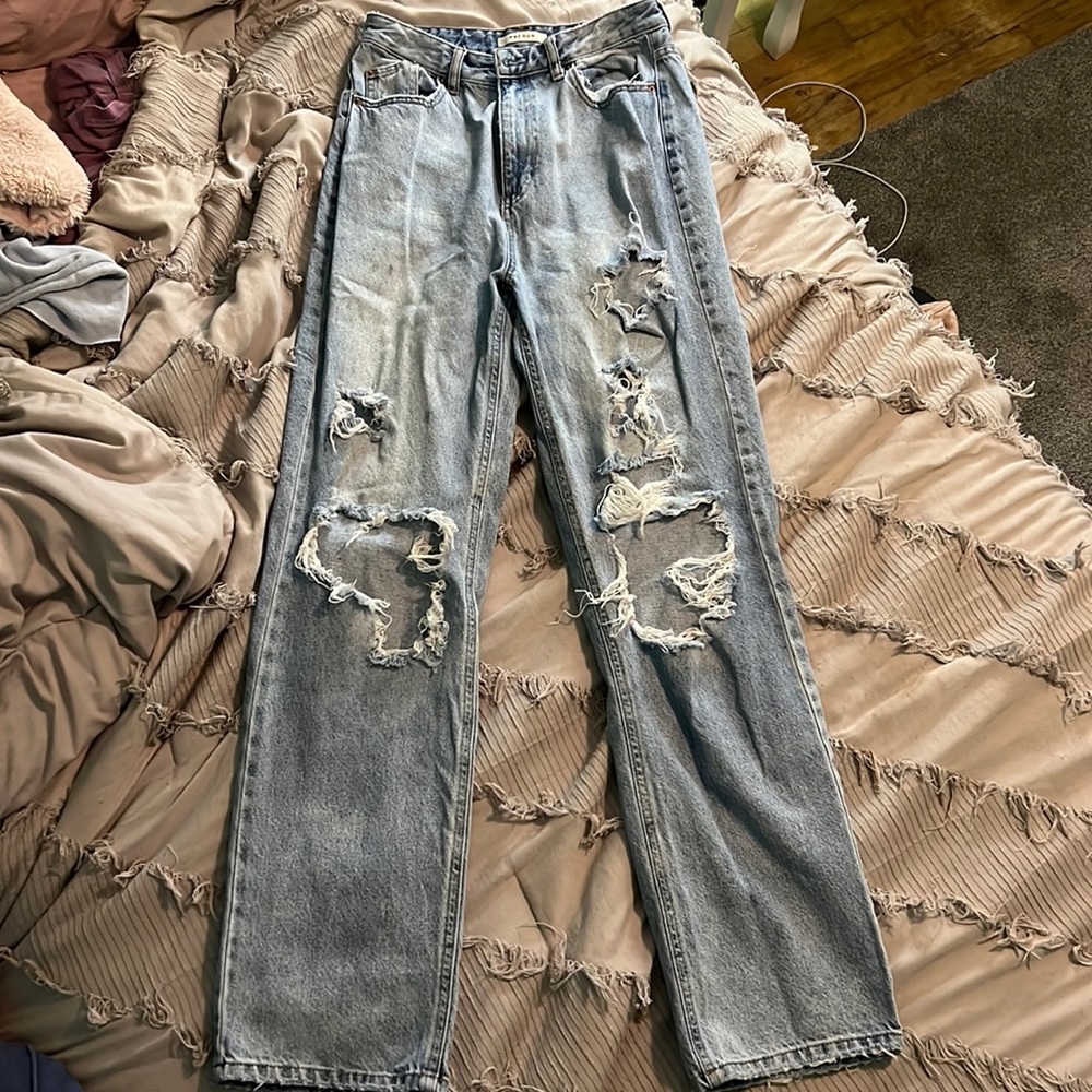 PacSun Eco Light Blue Distressed '90s Boyfriend Jeans